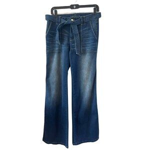 NWOT White House Black Market Womens Sky Utility Trouser Denim Jeans sz 4 Dark